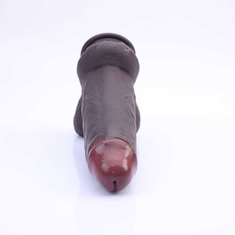 Max 8.3″ x 2.2″ Black Suction Cup Girthy Dildo with Moving Balls