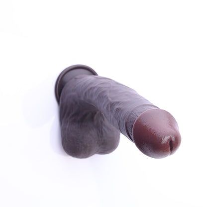 Knight 10 inch Real Feel Ball Super Realistic Glan Black Dildo