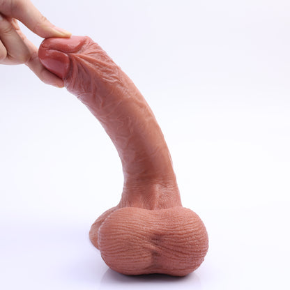Real Kevin 9″ Soft Lifelike Realistic Dildo with Flexible Real Balls