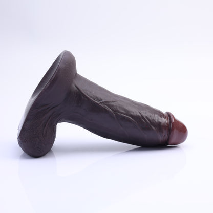 RealCock Vincent 7.5″ Realistic Black Vibrating Dildo with Lifelike Balls