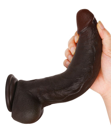 Baron 10 inch BBC Realistic Curved Dildo Real Skin With Keel – product view 1