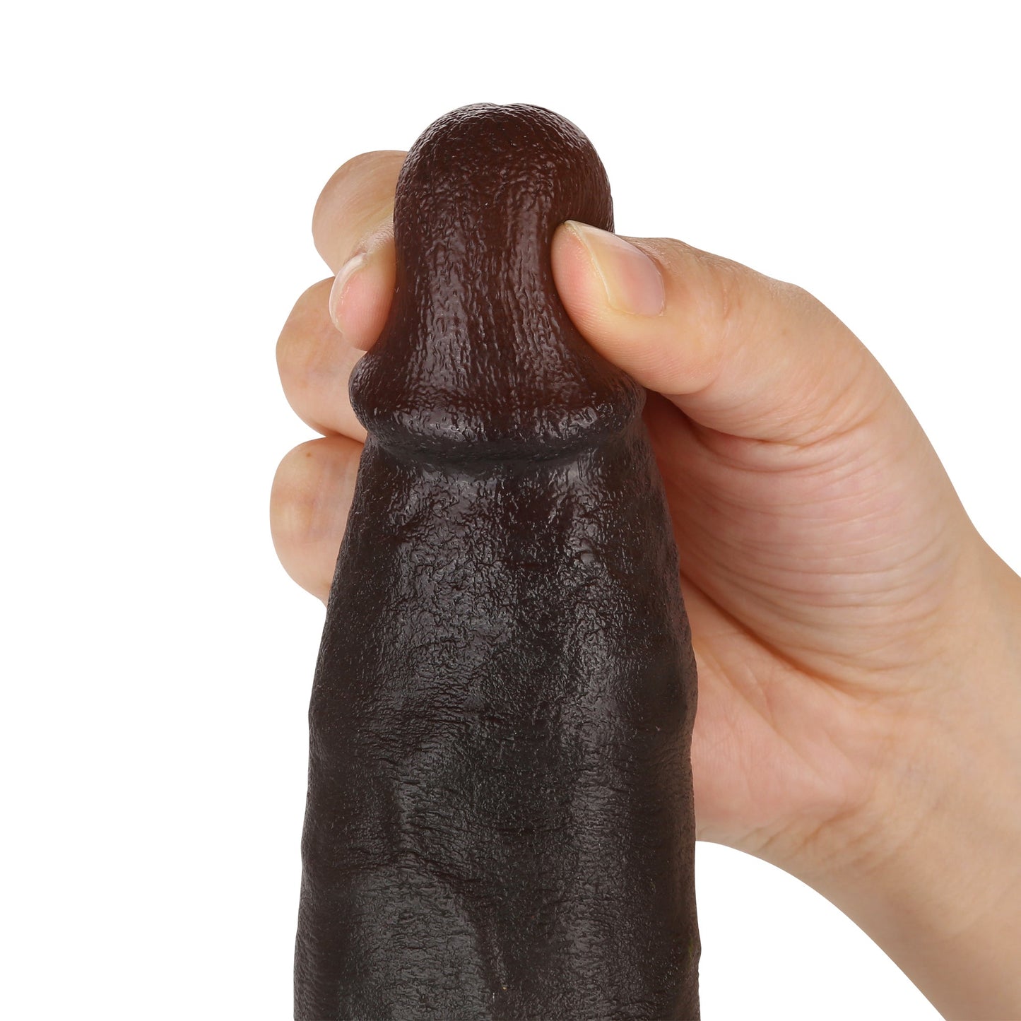 Baron 10 Zoll BBC Realistischer gekrümmter Dildo Echte Haut mit Kiel