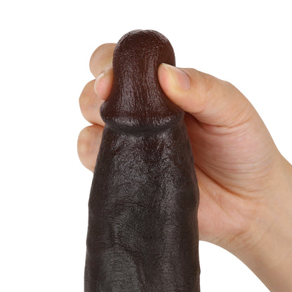 Baron 10 Zoll BBC Realistischer gekrümmter Dildo Echte Haut mit Kiel