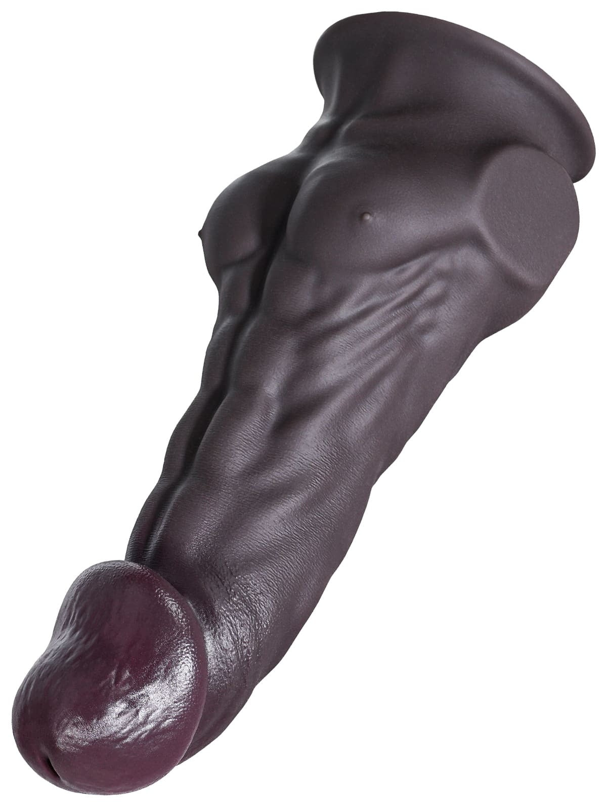 Brad 9" X 1.9" M Size Sexy Massive Black Dildo Muscle Cock - RealCocks