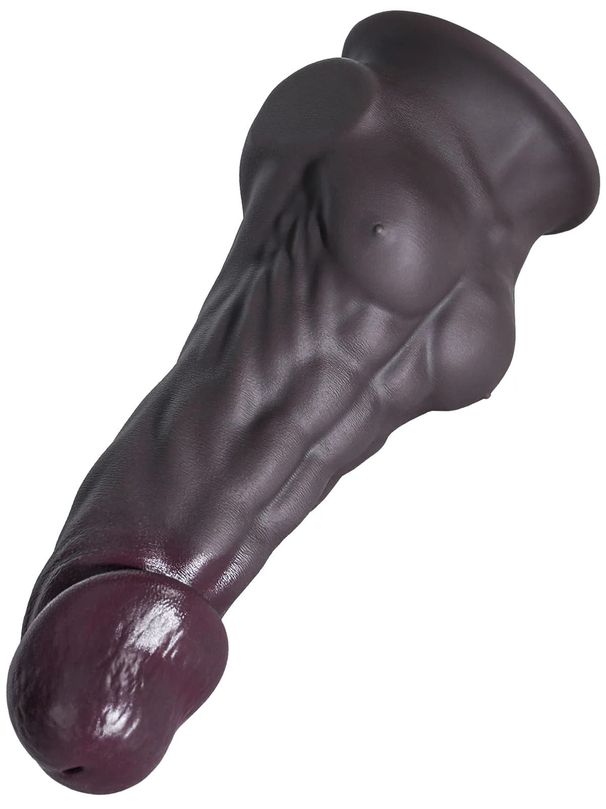 Brad 9" X 1.9" M Size Sexy Massive Black Dildo Muscle Cock - RealCocks