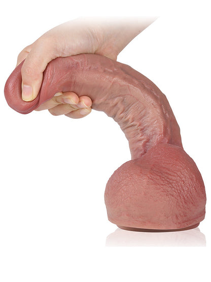 Charlie 9.2" x 2" Hyper Realistic Dildo With Metal Keel Bendable - RealCocks