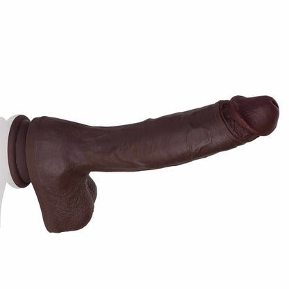 Alex Black 10Inch Realistic Huge Black Dildo & Lifelike Black Skin - RealCocks