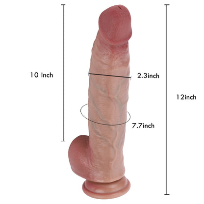 Dredd Dildo 12 inch Lifelike Dildo Real Feeling Skin Huge Dildo With Keel Position 2