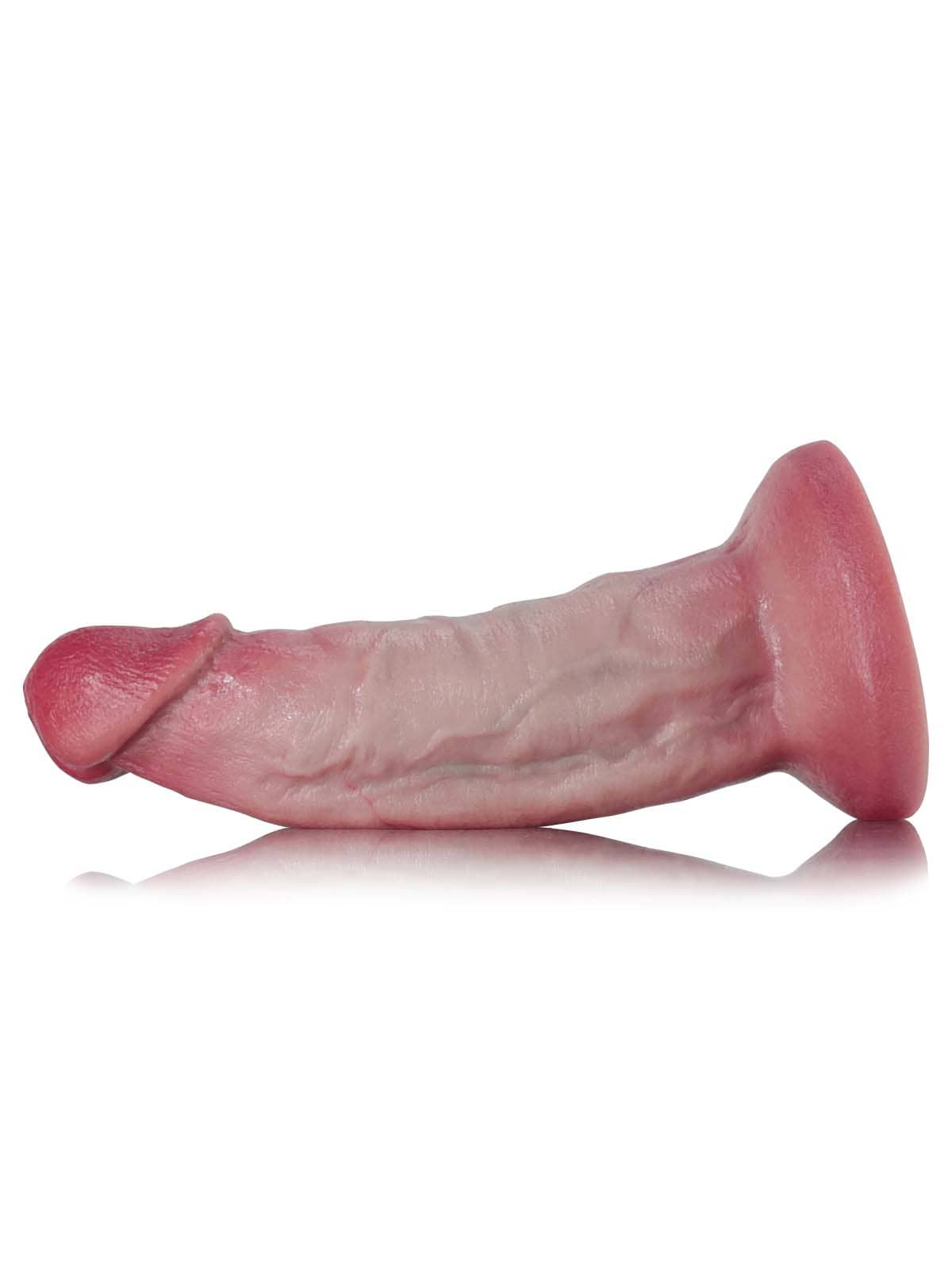 Fisher 6" X 1.4" Flesh Skin Curved Dildo G Spot Suction Cup Dildo No Balls ( S Size） - RealCocks