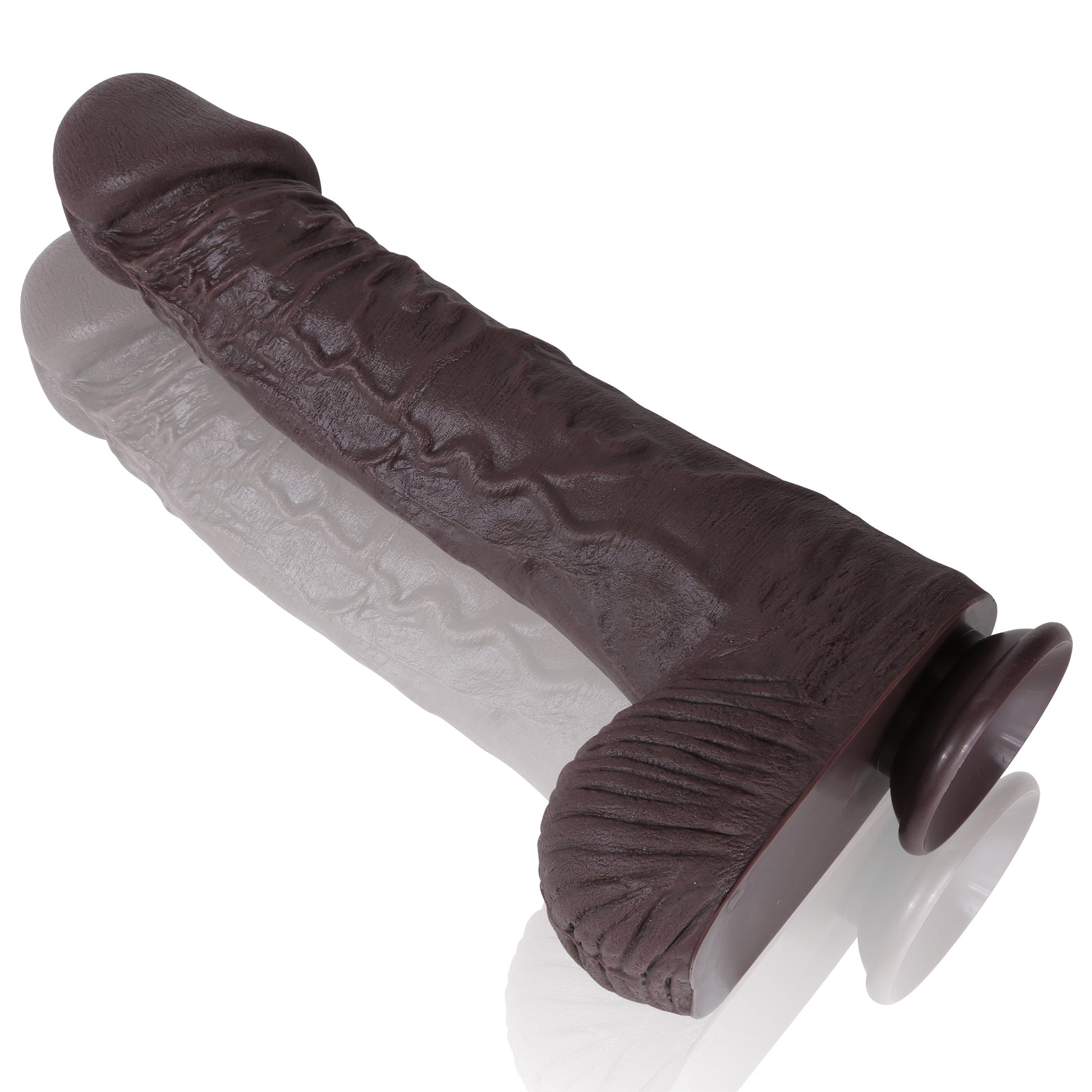 Tony 14 inch Black Big Realistic Dildo Dual Density Huge Dildo Unisex - RealCocks