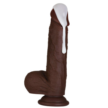 Juicy 7 inch Squirting Dildo Cumming Ejaculating Black Dildo Sliding Skin Position 1