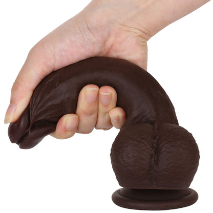 Juicy 7 inch Squirting Dildo Cumming Ejaculating Black Dildo Sliding Skin Position 7