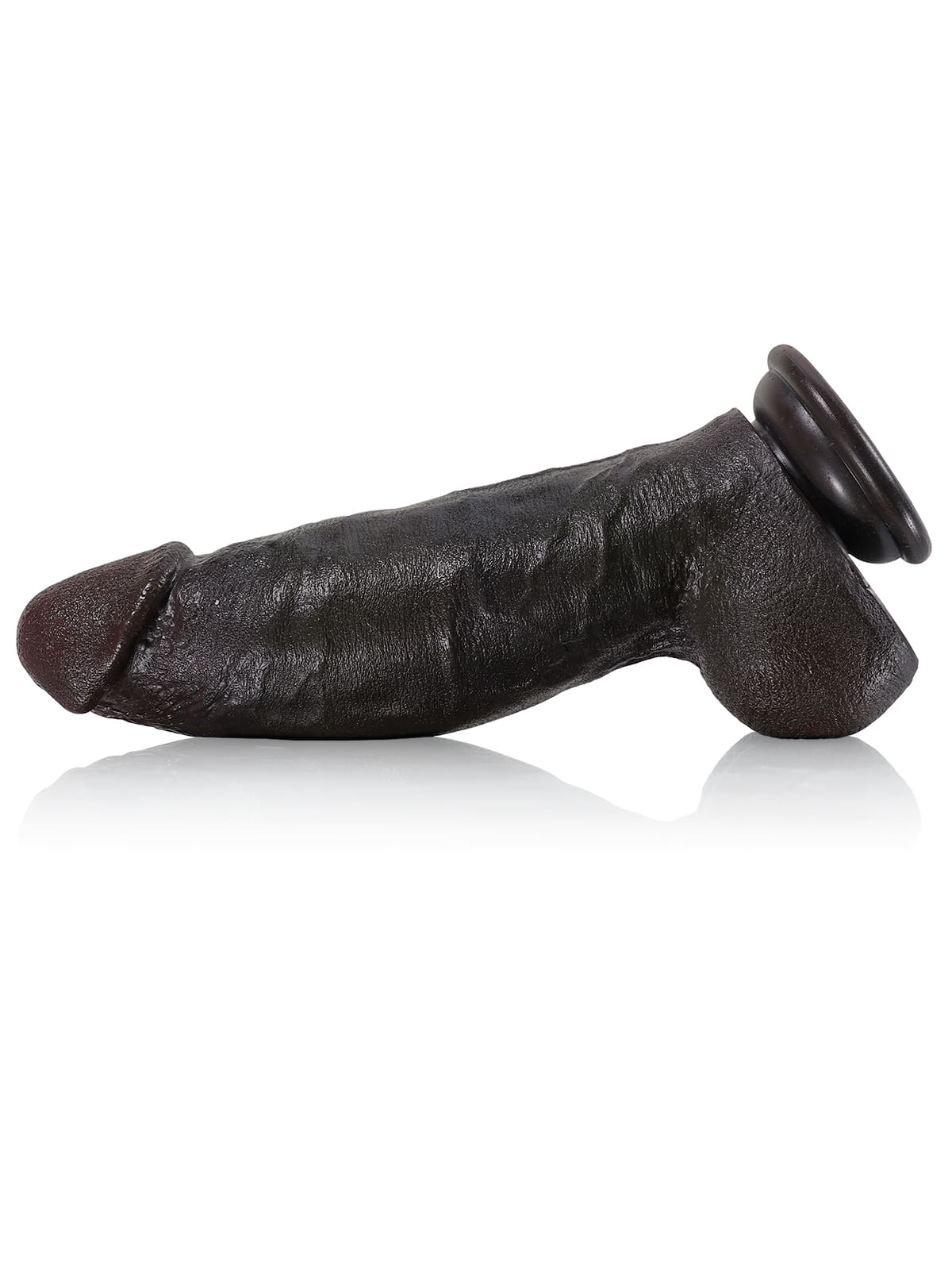 Kimi 8.6" x 2.2" Realistic Soft Black Like Thick Short Fat Dildo - RealCocks