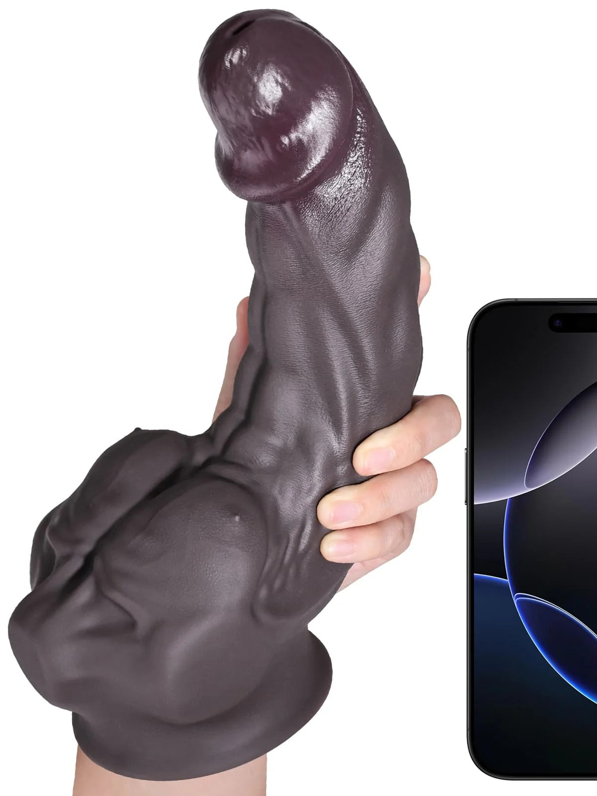 Louis 6.8" X 1.5" S Size Sexy Black Huge Muscle G Spot Dildo - RealCocks