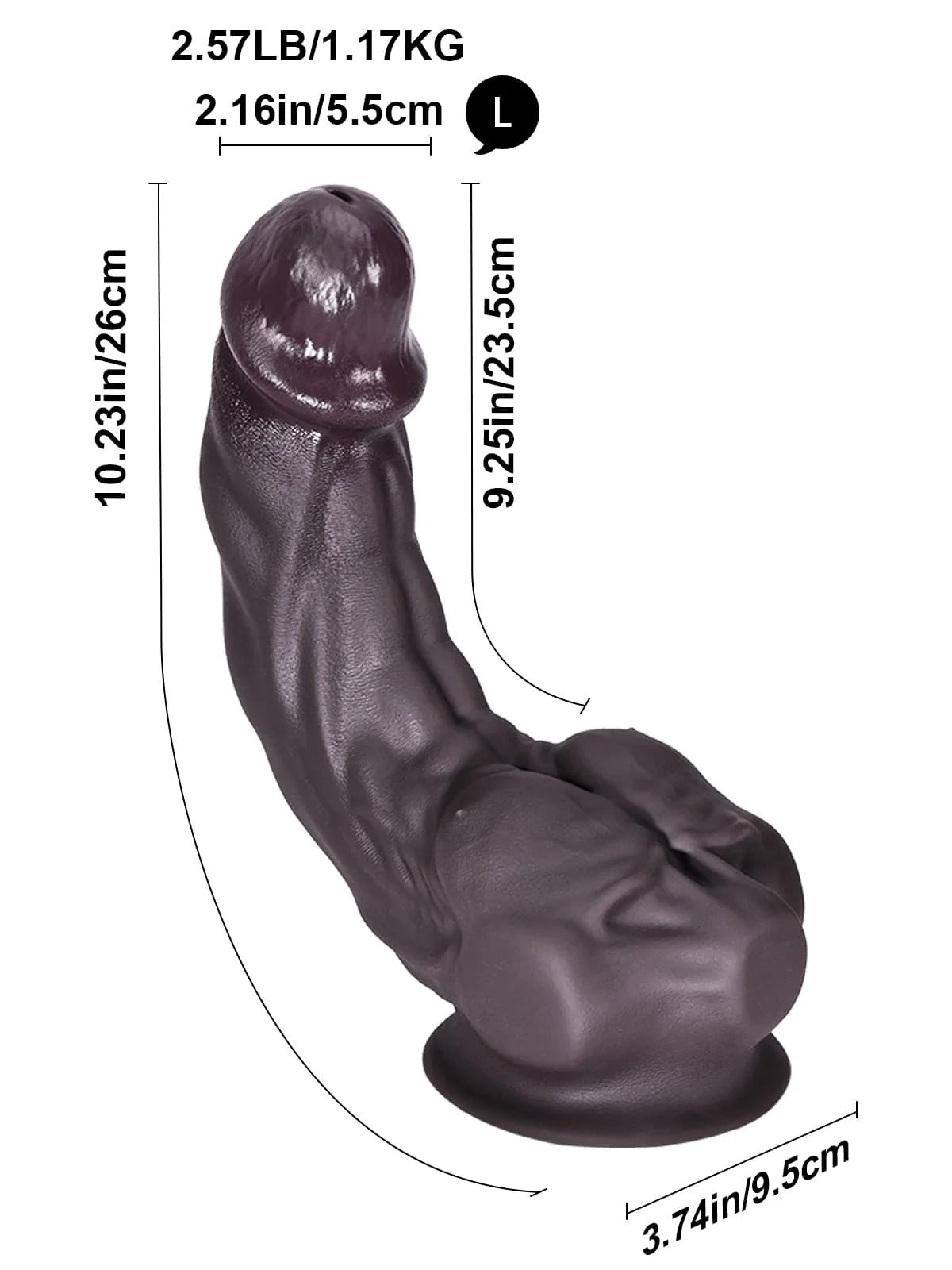 Louis 6.8" X 1.5" S Size Sexy Black Huge Muscle G Spot Dildo - RealCocks