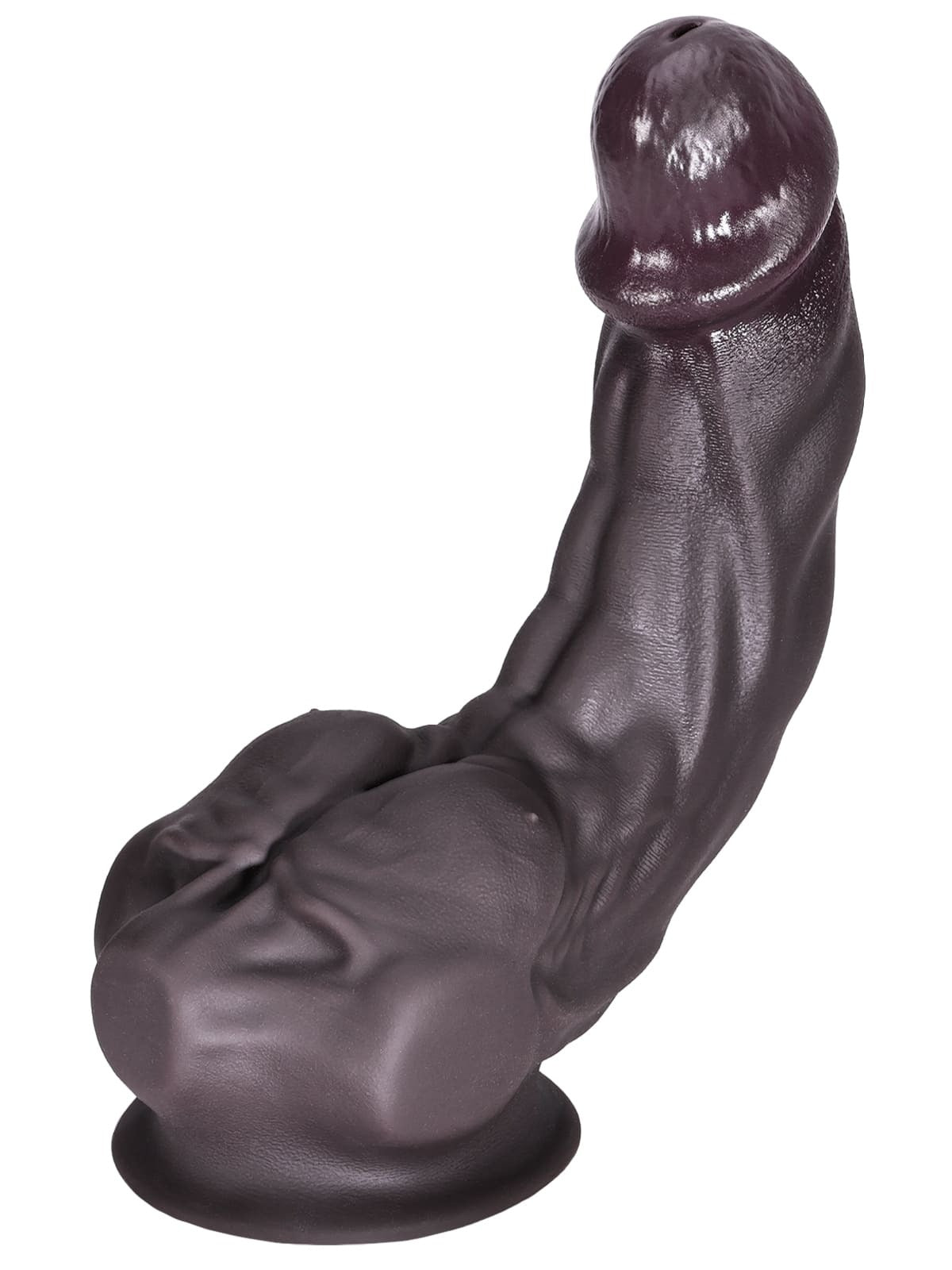 Louis 6.8" X 1.5" S Size Sexy Black Huge Muscle G Spot Dildo - RealCocks
