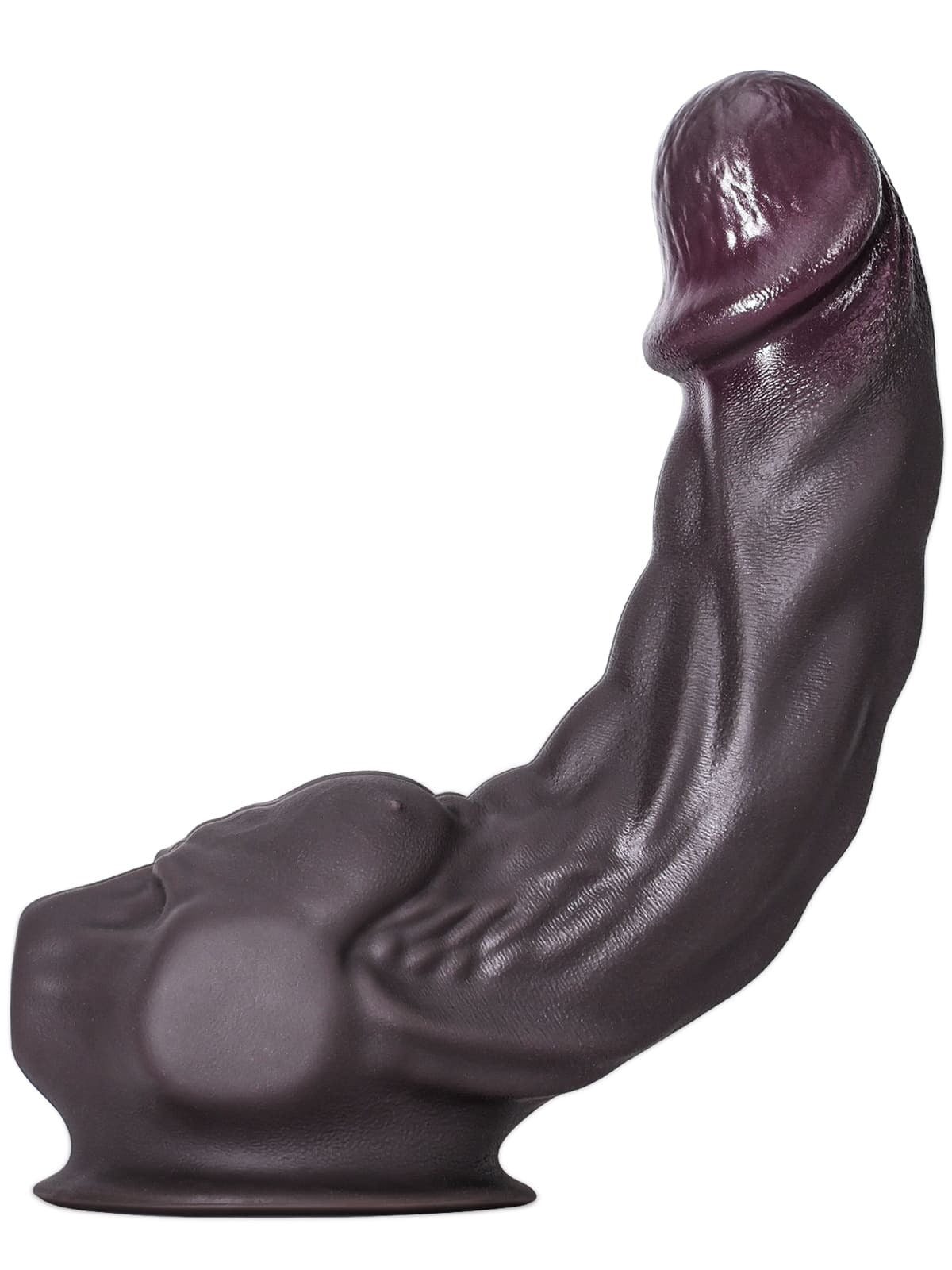 Louis 6.8" X 1.5" S Size Sexy Black Huge Muscle G Spot Dildo - RealCocks