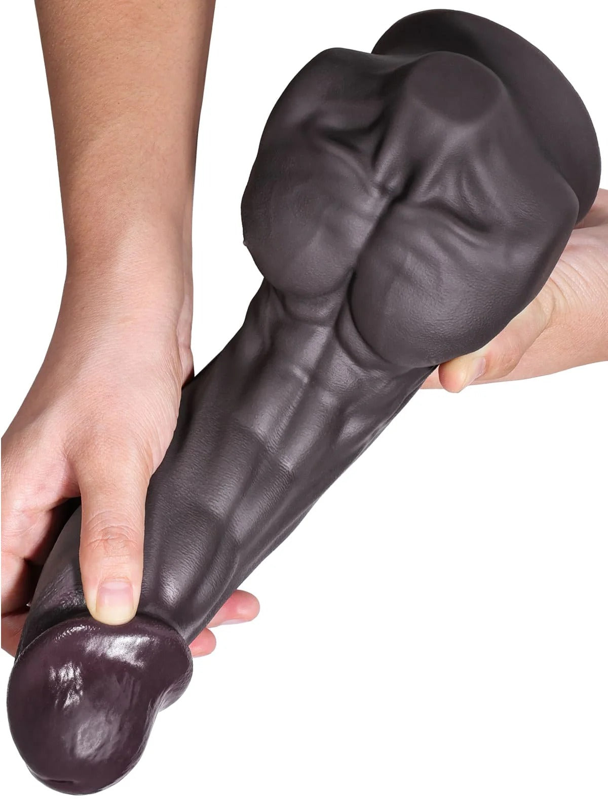 Louis 6.8" X 1.5" S Size Sexy Black Huge Muscle G Spot Dildo - RealCocks