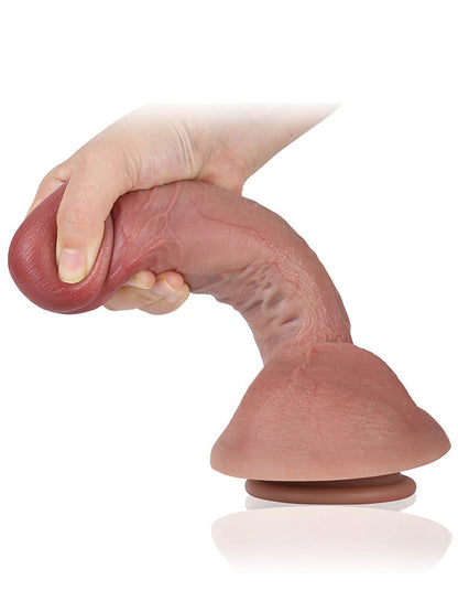 Mark 8.7" x 1.9" Big Mushroom Head Glans Dildo With Metal Keel - RealCocks