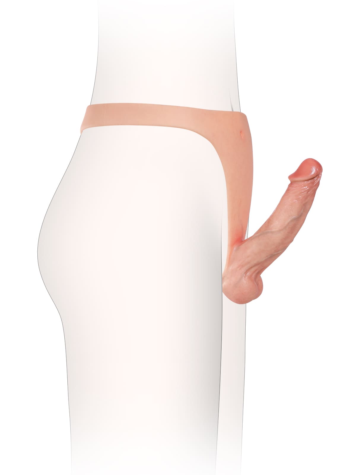 Nick Realistic Silicone Strapped Dirty Penis, Sexy Thong Style With 6.3" x 1.5" Dildo - RealCocks