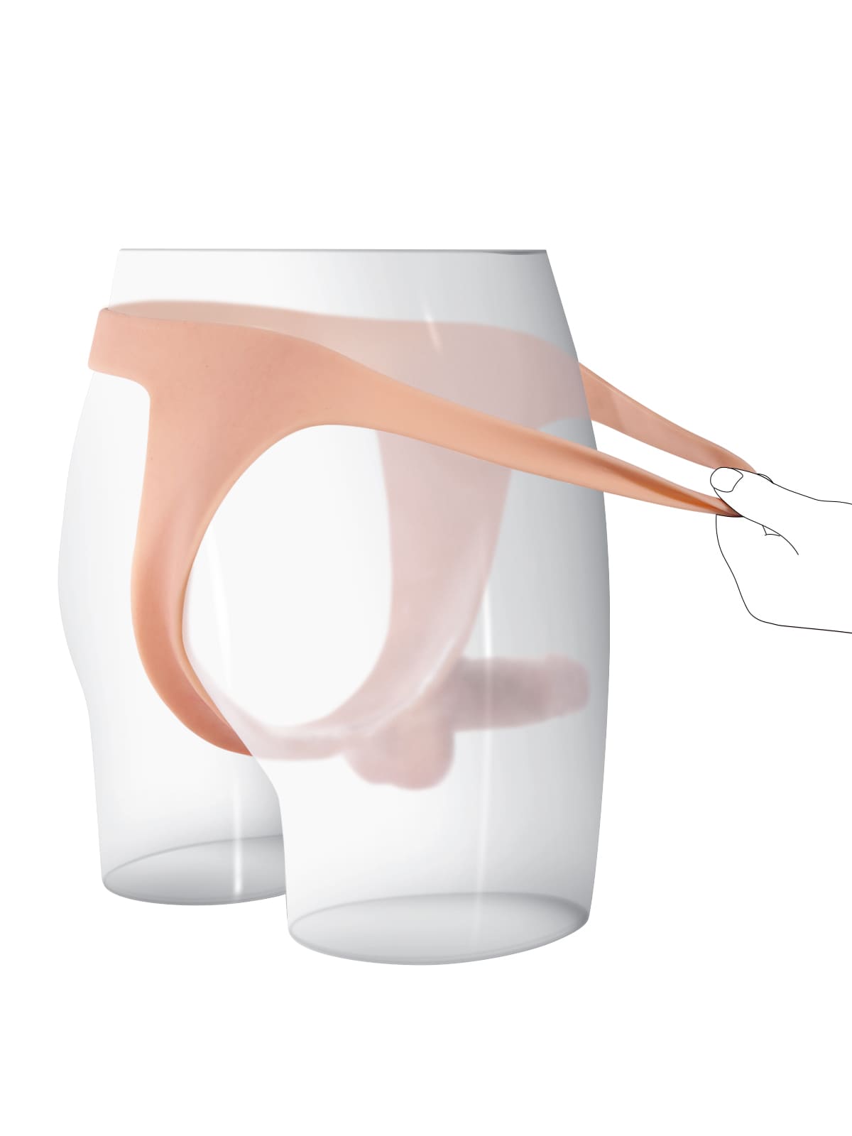 Nick Realistic Silicone Strapped Dirty Penis, Sexy Thong Style With 6.3" x 1.5" Dildo - RealCocks