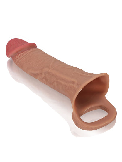 Perfect 8” Length x 5.9” Girth M/L Size Penis Sleeve With Ejaculatory Hole - RealCocks