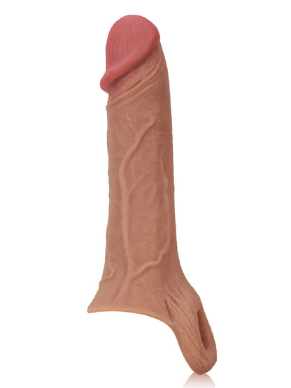 Perfect 8” Length x 5.9” Girth M/L Size Penis Sleeve With Ejaculatory Hole - RealCocks