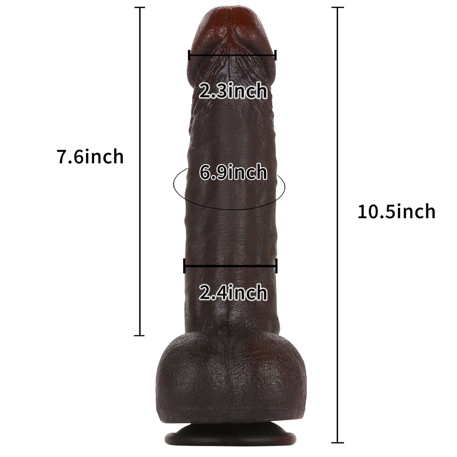 Roman 10 inch BBC Dildo Ultra Realistic Dildo With Keel Position 2