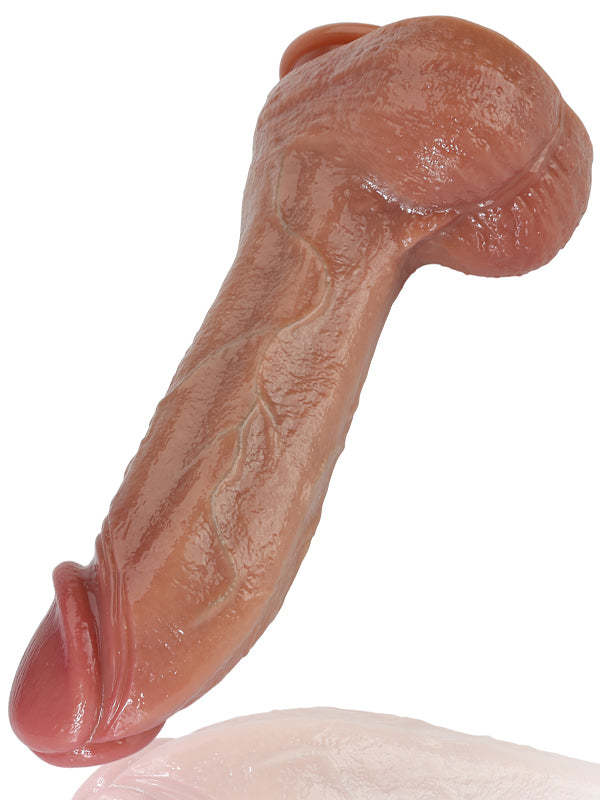 Harvey 11" x 2.3" Ultra Lifelike Meaty Liquid Silicone G Spot Thick Real Dildo - RealCocks