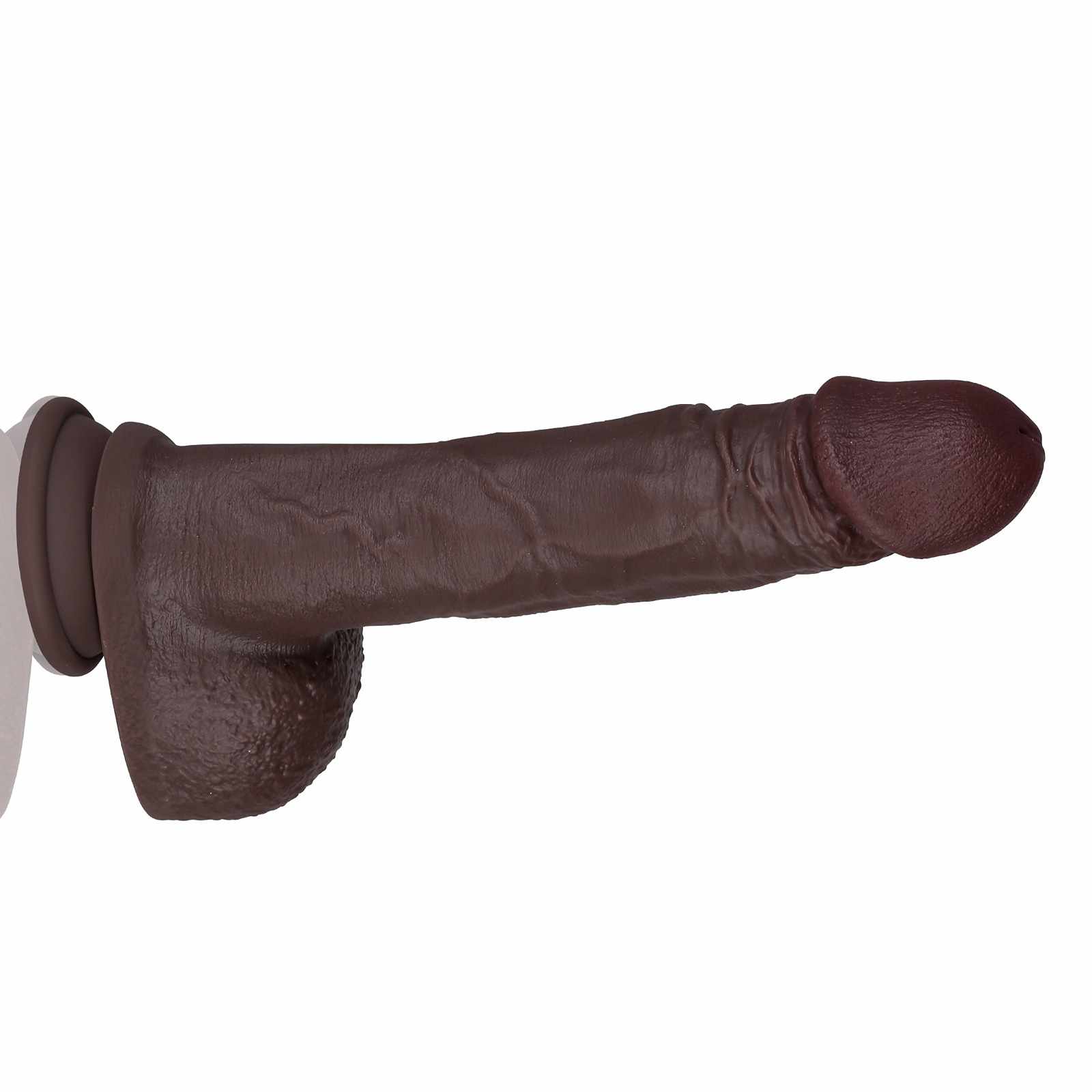 [UltraREAL]Ryan Silicone 10 Inch Lifelike Glan Realistic Dildo Black Dildo - RealCocks