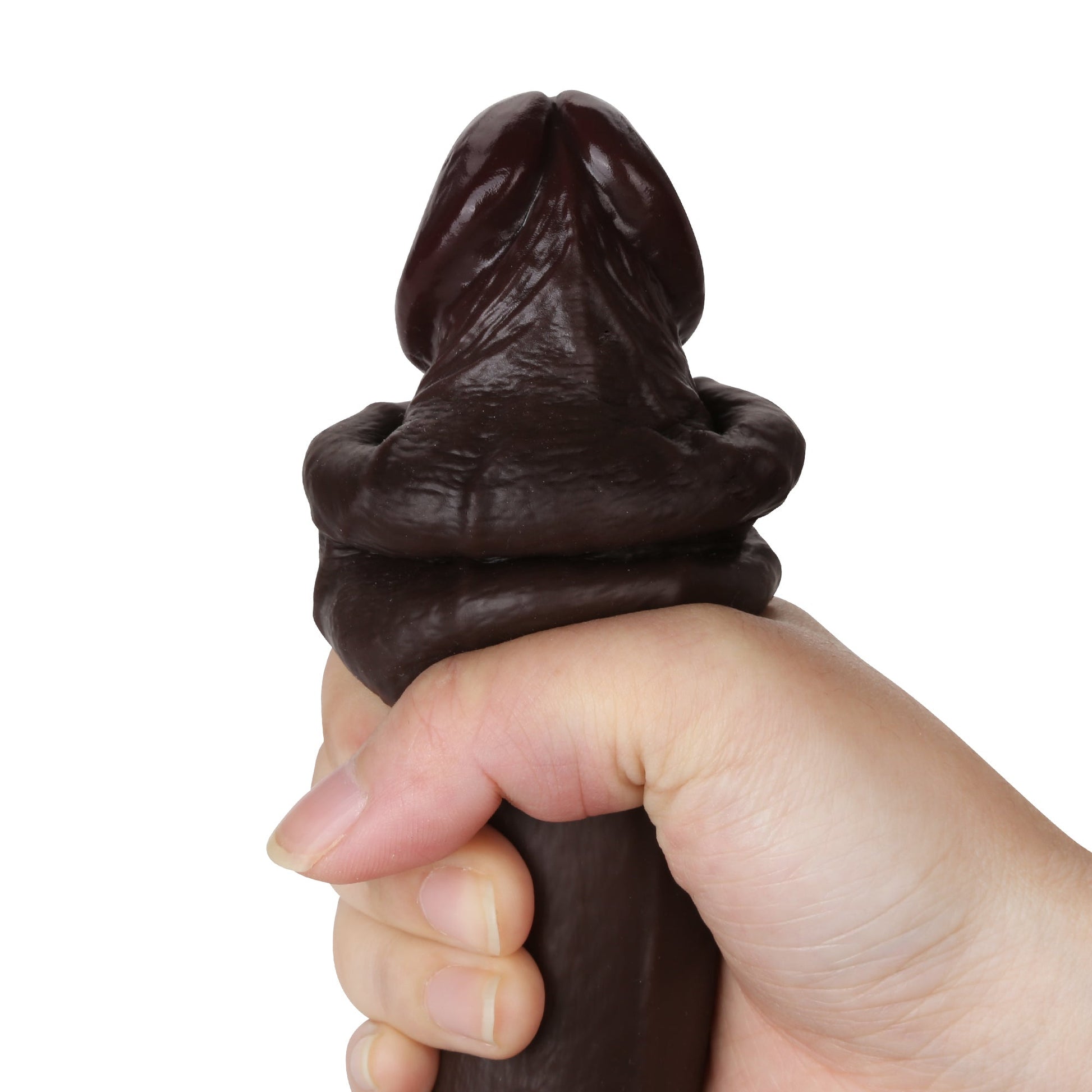 Boomer 9 inch Squirting Cumming Ejaculating Dildo Sliding Skin Black Dildo Position 5