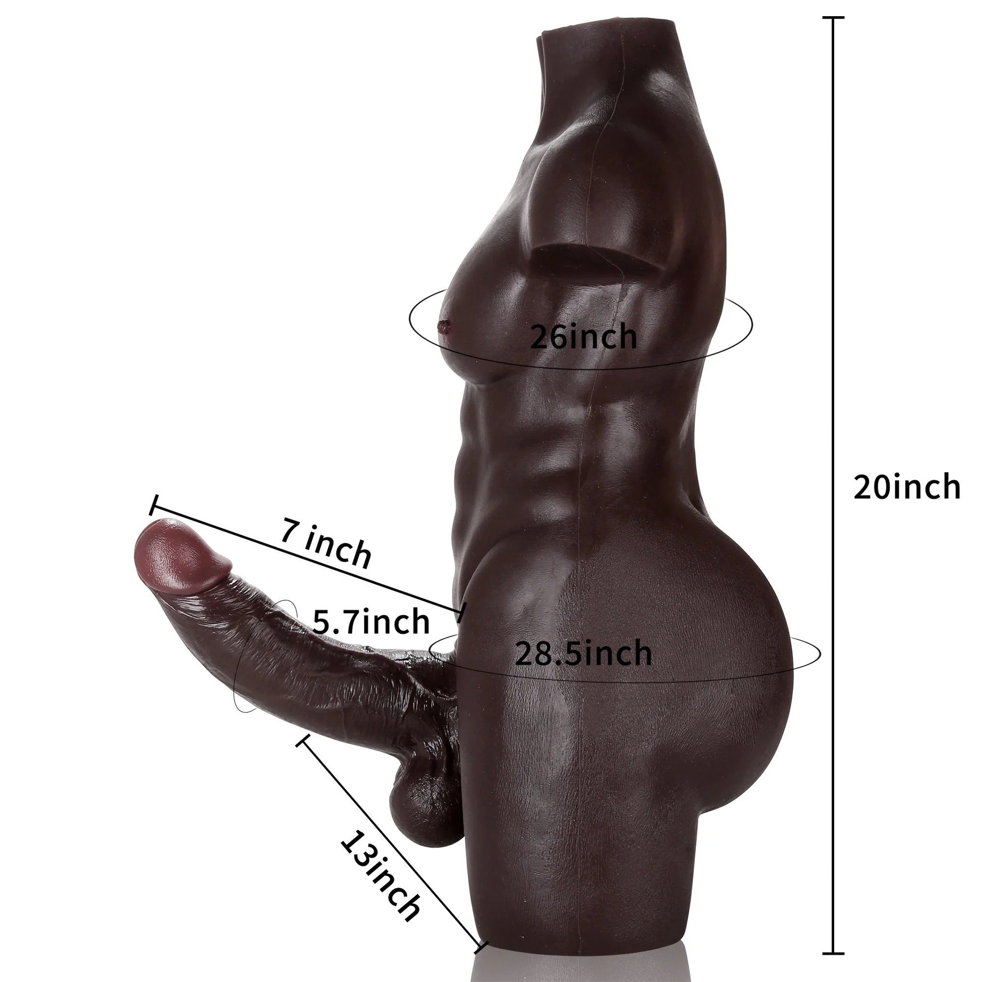 DildosX Tom 28lb With James 7inch Realistic Dildo (Brown) - RealCocks