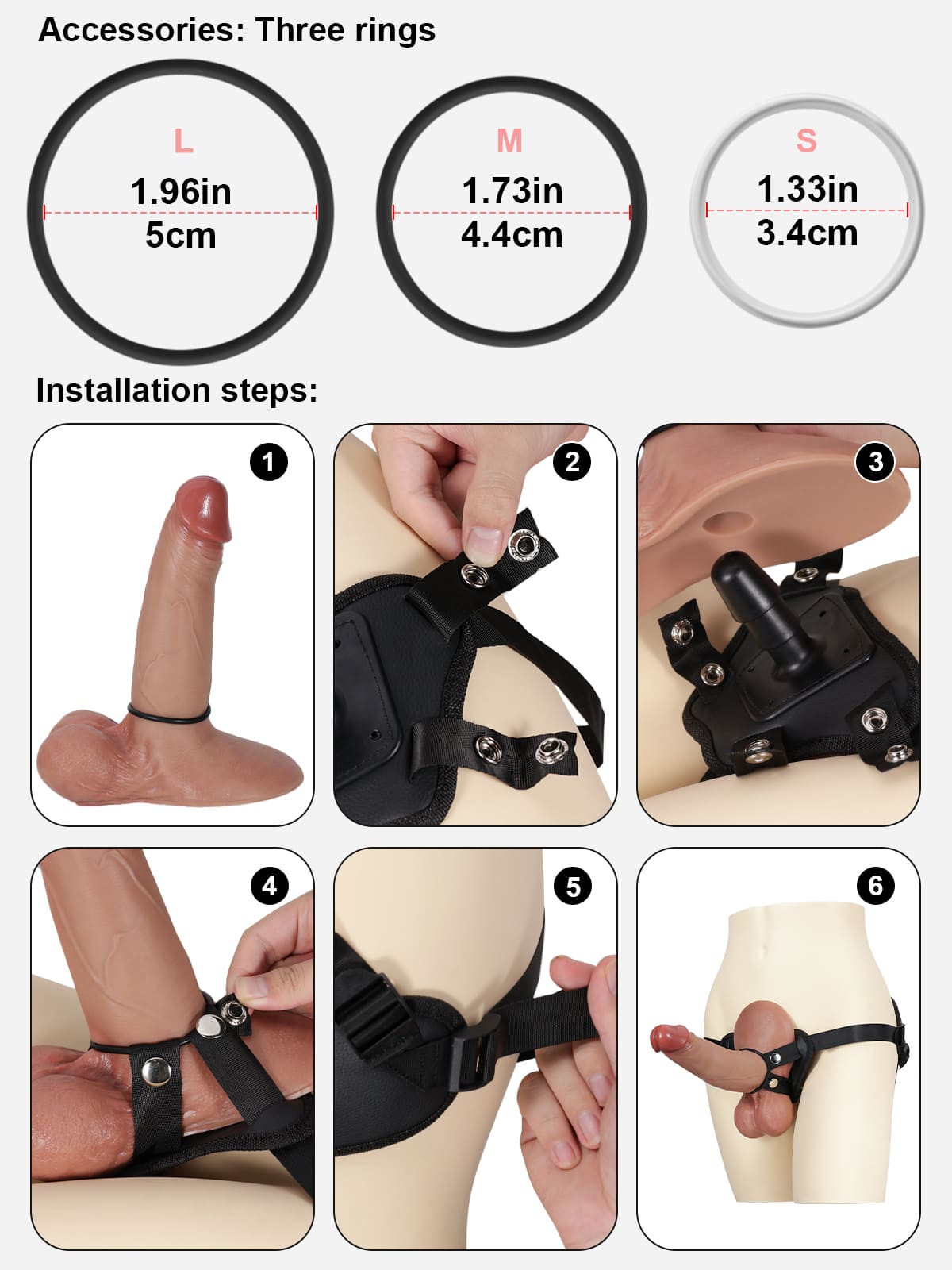 TPE + PU Leather Vac-U-Lock Strap On - RealCocks