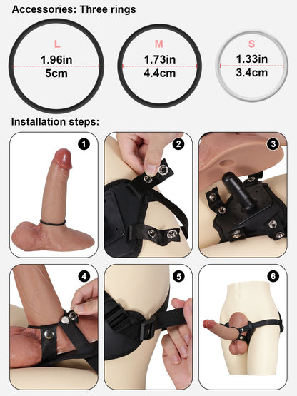 TPE + PU Leather Vac-U-Lock Strap On - RealCocks