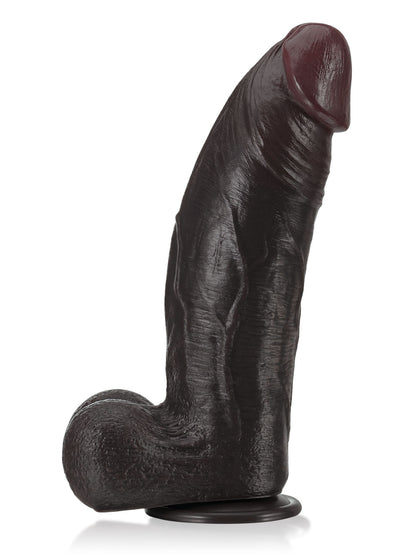 Zeus  11" x 3"  BBC Black Strong Extra Huge Thick Dual Density Dildo - RealCocks
