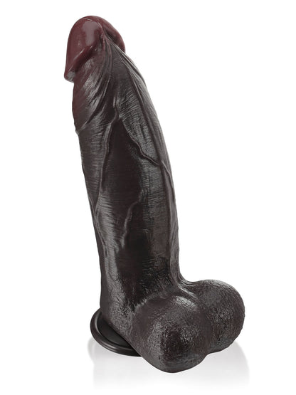 Zeus  11" x 3"  BBC Black Strong Extra Huge Thick Dual Density Dildo - RealCocks