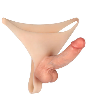 Kendon 6 in Strap On Dildo Wearable Solid Realistic Dildo Flesh – product view 1