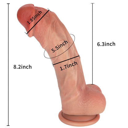 G-Wagon 8 inch Ultra Realistic Dildo Real Vein Dildo Position 3