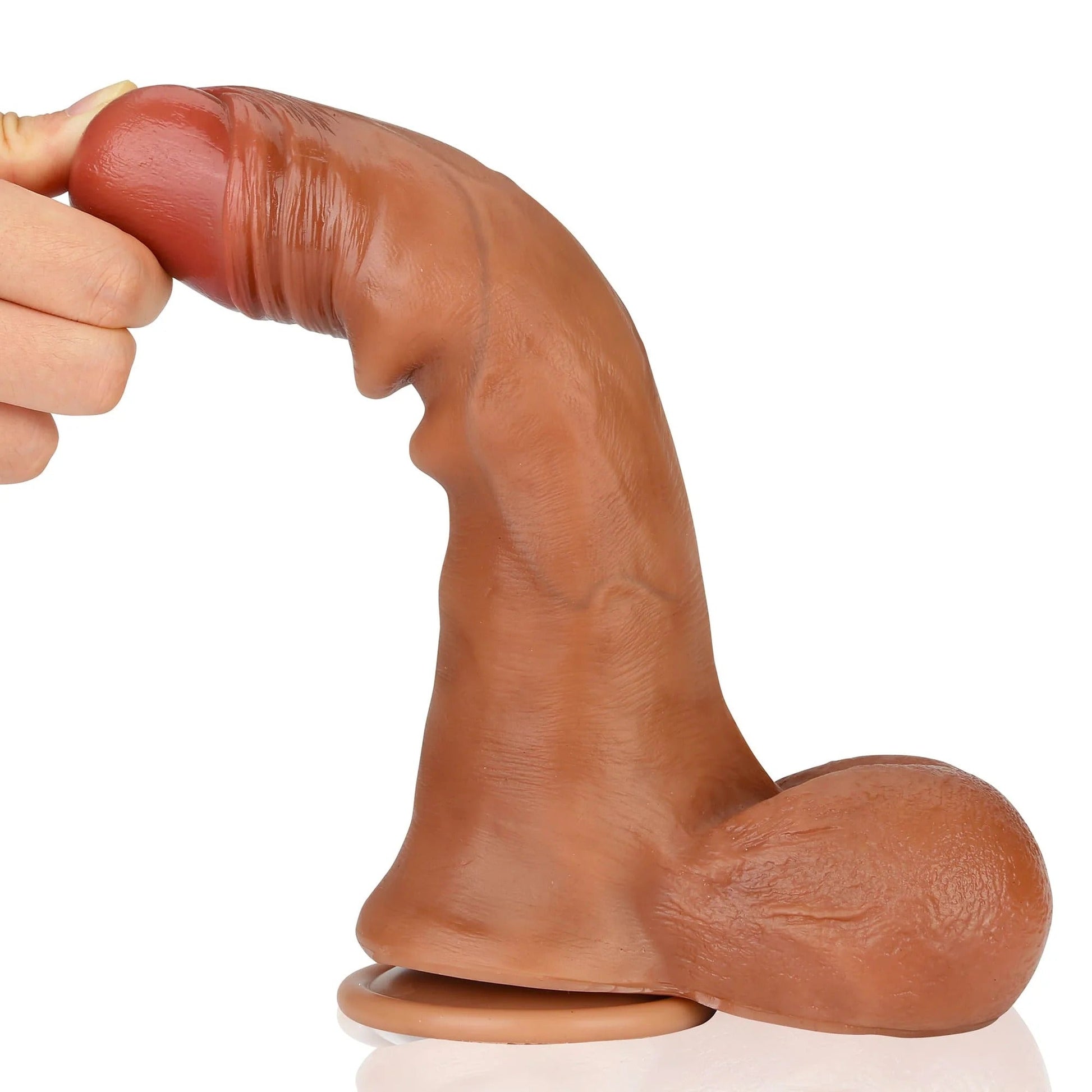 Sam 9" x 1.8" Realcock Sliding Skin Dildo With Moving Balls - RealCocks