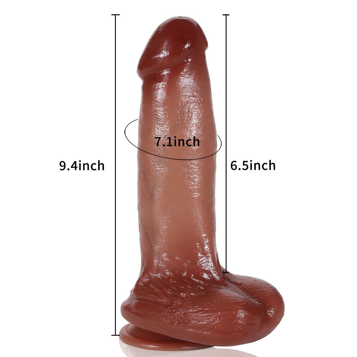 Benedict 9.4 Inch Large Thick Realistic 3 Modes Thrusting Dildo & 9 Modes Vibrating - RealCocks