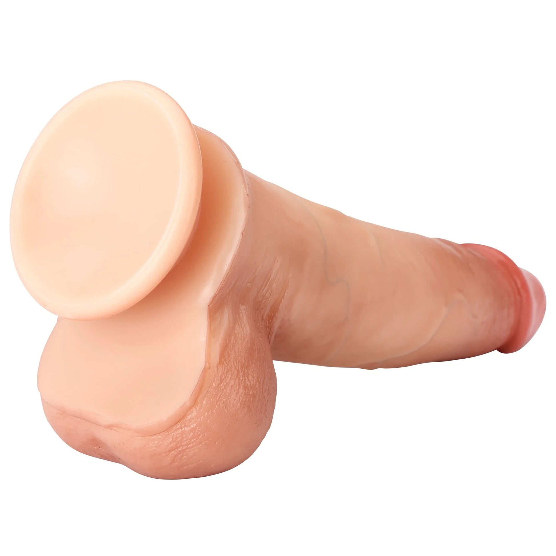 Realcocks Báller 7.9in Sliding Foreskin Black Dildo Lifelike Flexible Real Balls Realistic Dildo - RealCocks