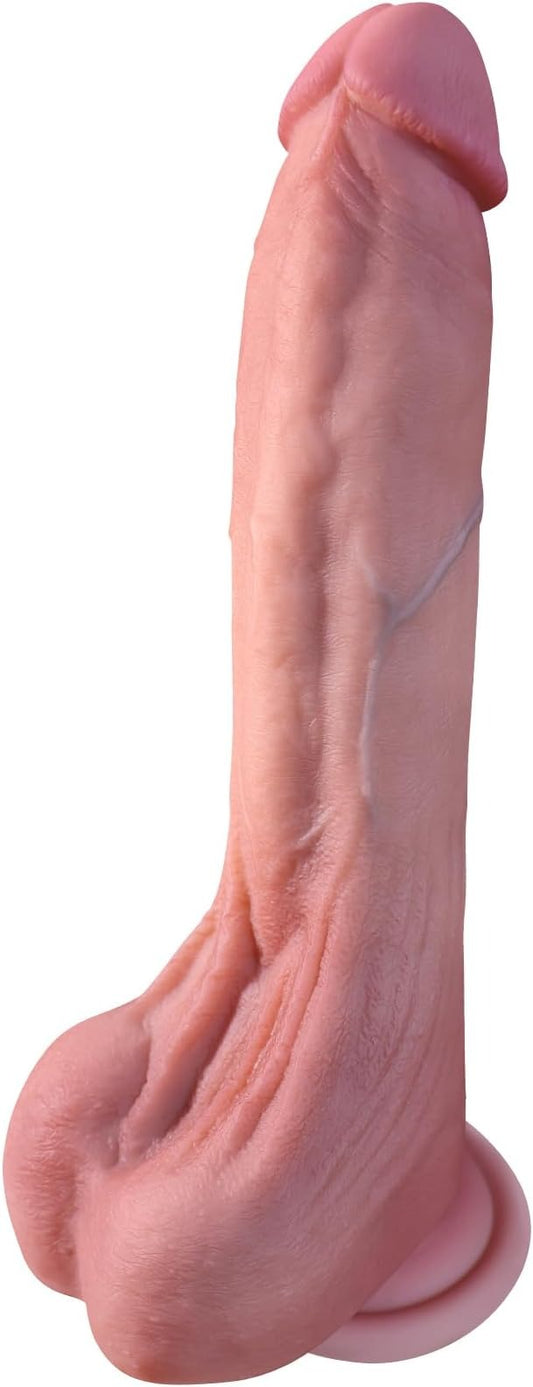 Realcocks 8.6 Inch Real Skin Dildo,Soft Dual-Layer Liquid Silicone Lifelike Dildo - RealCocks