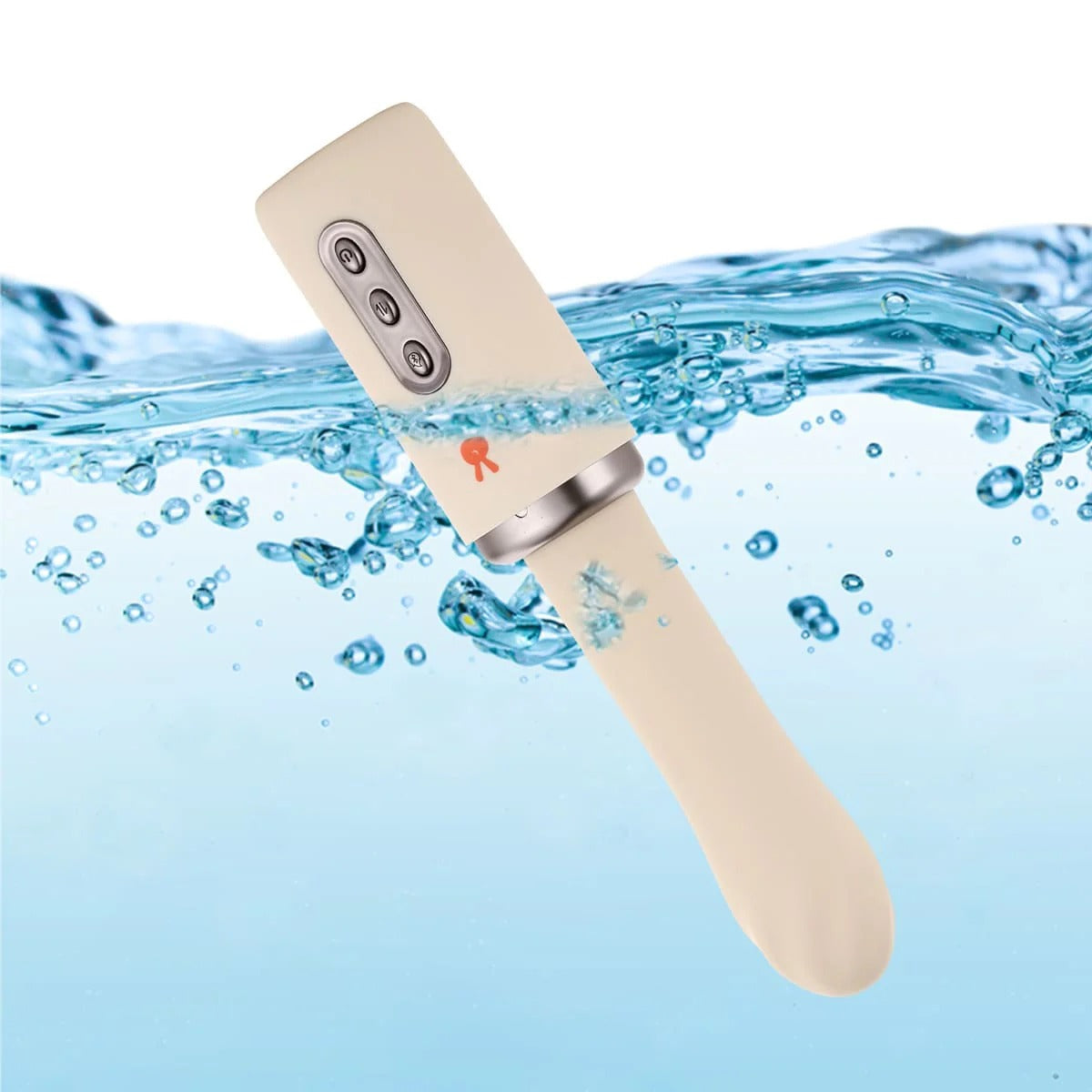 Realcock heating thrusting dildo machine in water with adjustable settings for enhanced pleasure