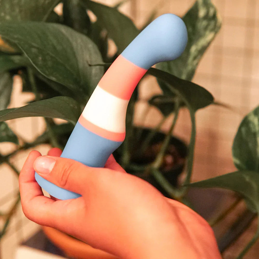 Pride True Blue P2: Artisan 6 Inch Curved P-Spot / G-Spot Dildo